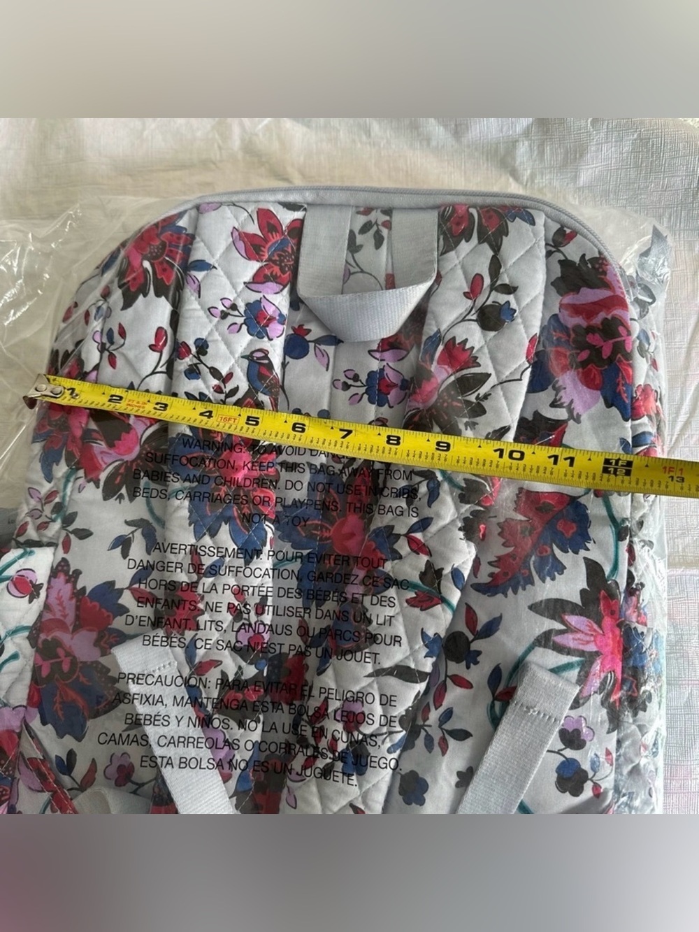 NWT Vera Bradley Essential Large Backpack  Vineyard Floral - Picture 9 of 9